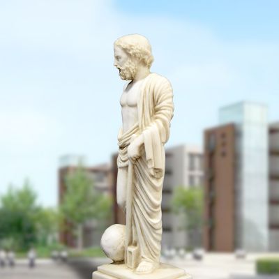 校园汉白玉石雕名人著名物理学家阿基米德雕塑