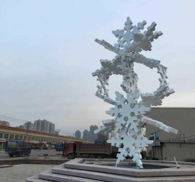 花园城市景观雪花榕不锈钢树雕塑