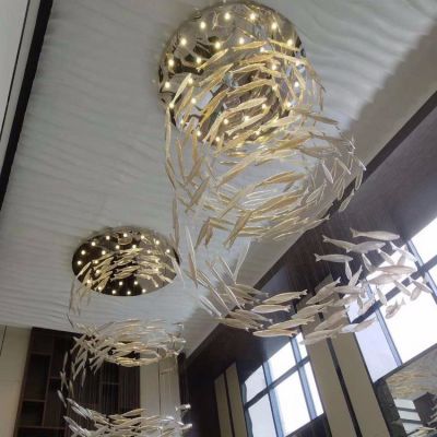 酒店室内软装雕塑布置