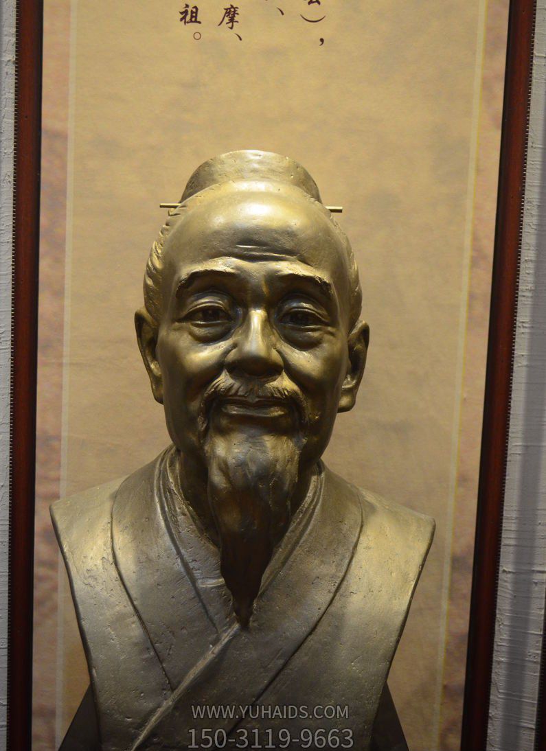 扁鹊胸像古代医学家铜雕扁鹊雕塑