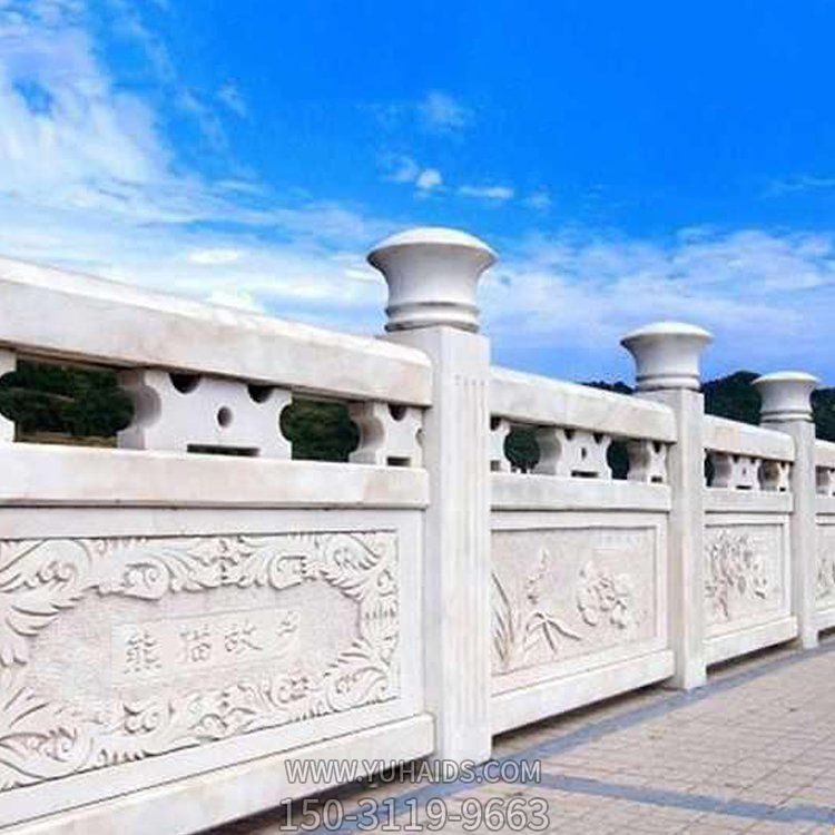 景点装饰汉白玉浮雕防护扶手栏杆栏板雕塑