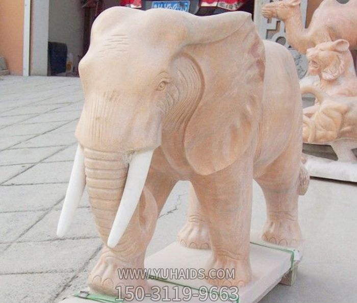 户外广场石雕大象雕塑