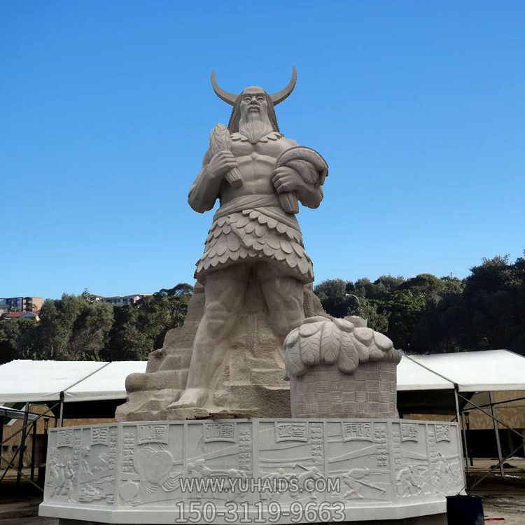 中国上古人物人文初祖汉白玉神农雕像雕塑