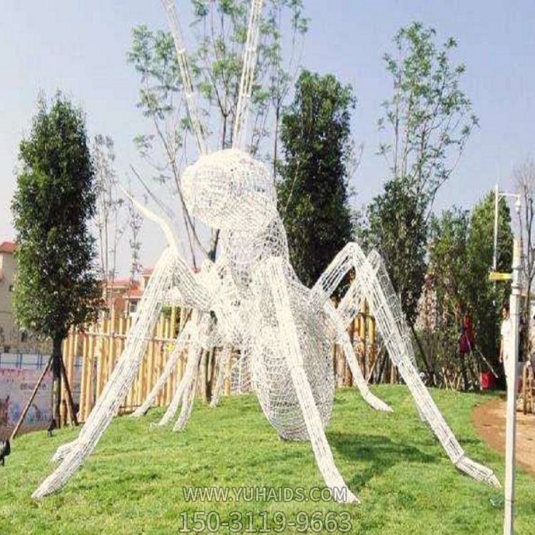 园林广场大型不锈钢镂空抽象蚂蚁景观摆件雕塑