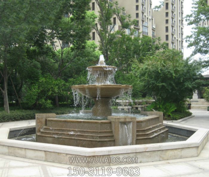 小区广场景观大型喷泉石雕雕塑