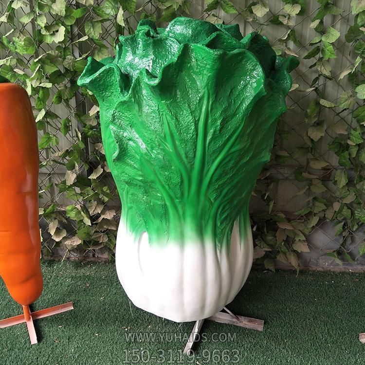 采摘园玻璃钢彩绘蔬菜水果摆件雕塑