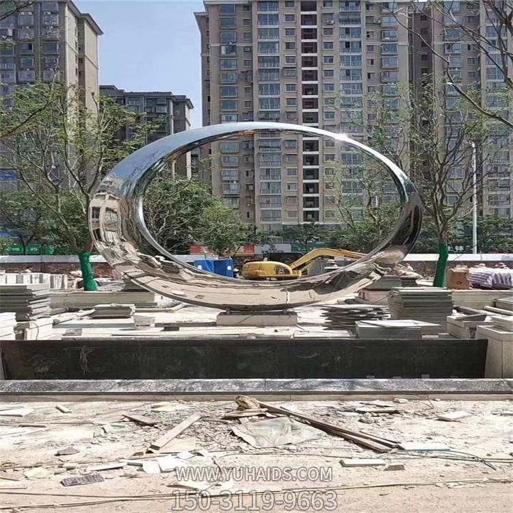 不锈钢镜面户外广场大型圆环雕塑