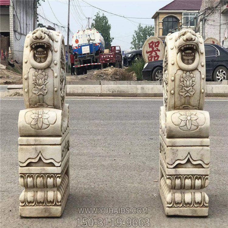 仿古石雕庭院大理石石雕园林景区大型抱鼓石雕塑