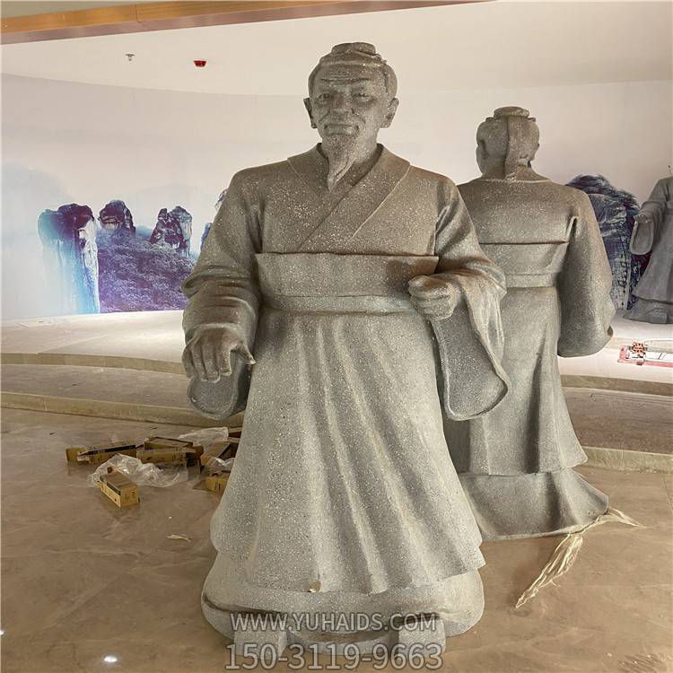 玻璃钢仿铜人物雕塑 校园景区展厅古代人物雕塑