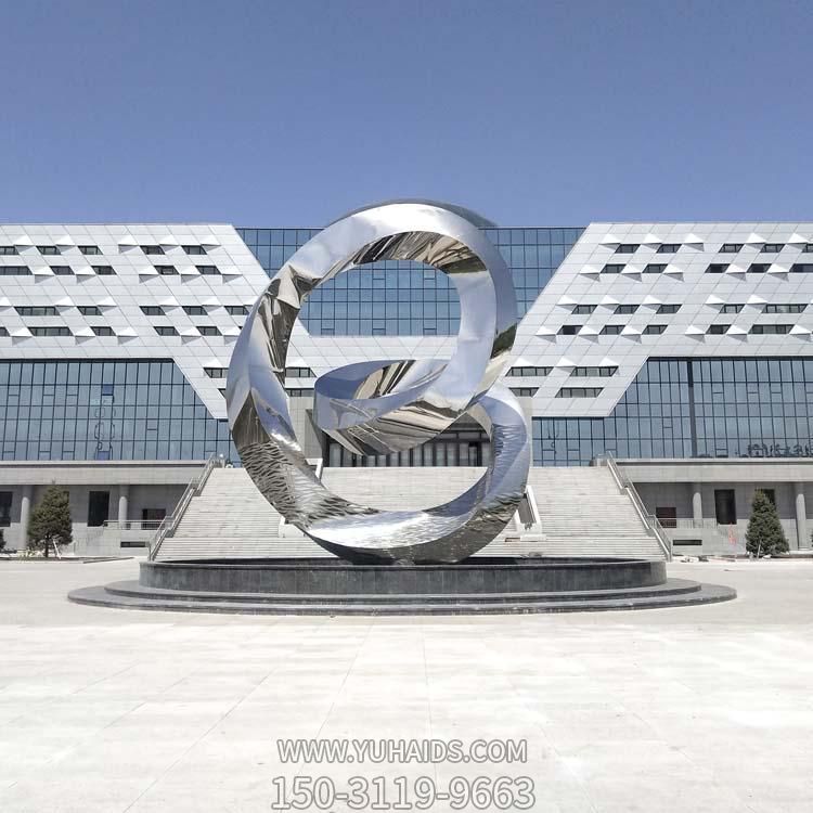 校园图书馆不锈钢雕塑大型校庆抽象景观雕塑