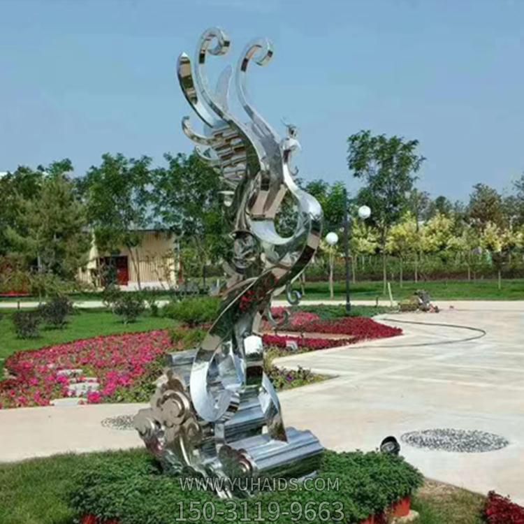 景观城市广场镜面金属雕塑 不锈钢公园广场景观摆件