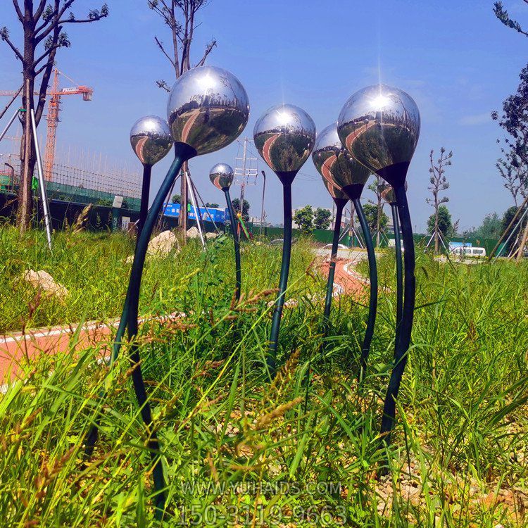 镜面不锈钢水滴公园广场户外景观金属抽象摆件雕塑