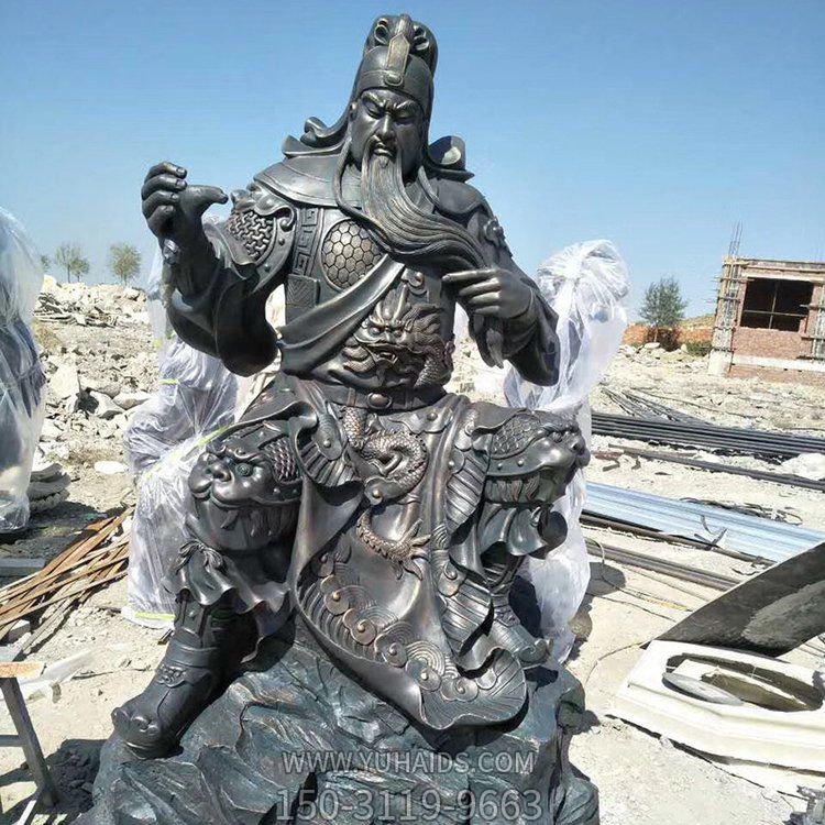大型铜关公像铜雕古代人物关羽雕塑
