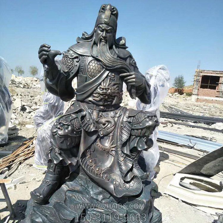 大型铜关公像铜雕古代人物关羽雕塑