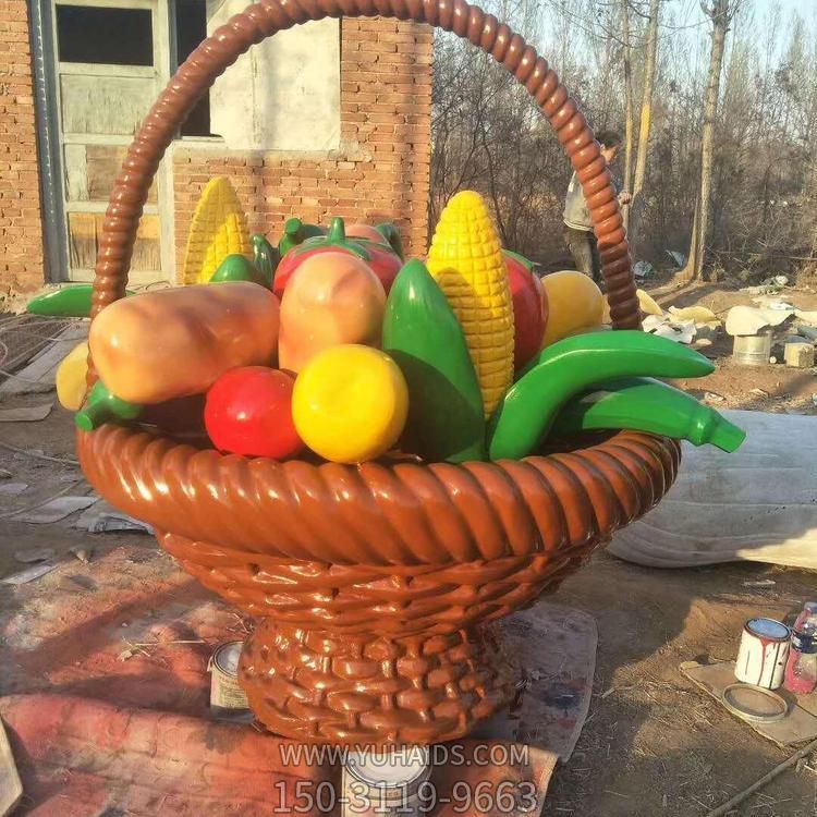 户外园林大型蔬菜篮子雕塑