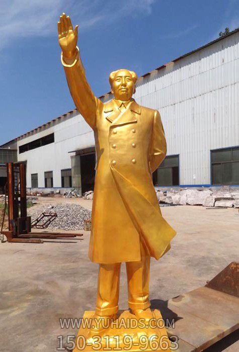 景区纯金打造世界伟大领袖毛主席毛泽东雕塑