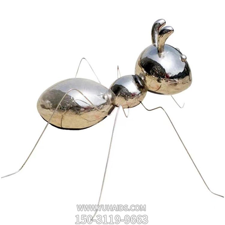 大型不锈钢镜面蚂蚁雕塑