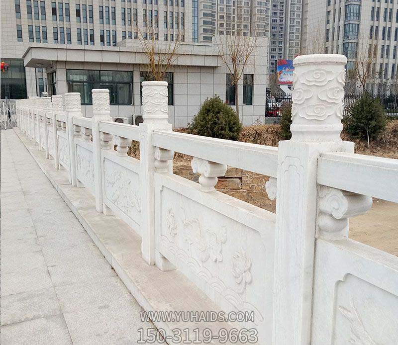 城市花园走廊装饰汉白玉栏杆扶手雕塑