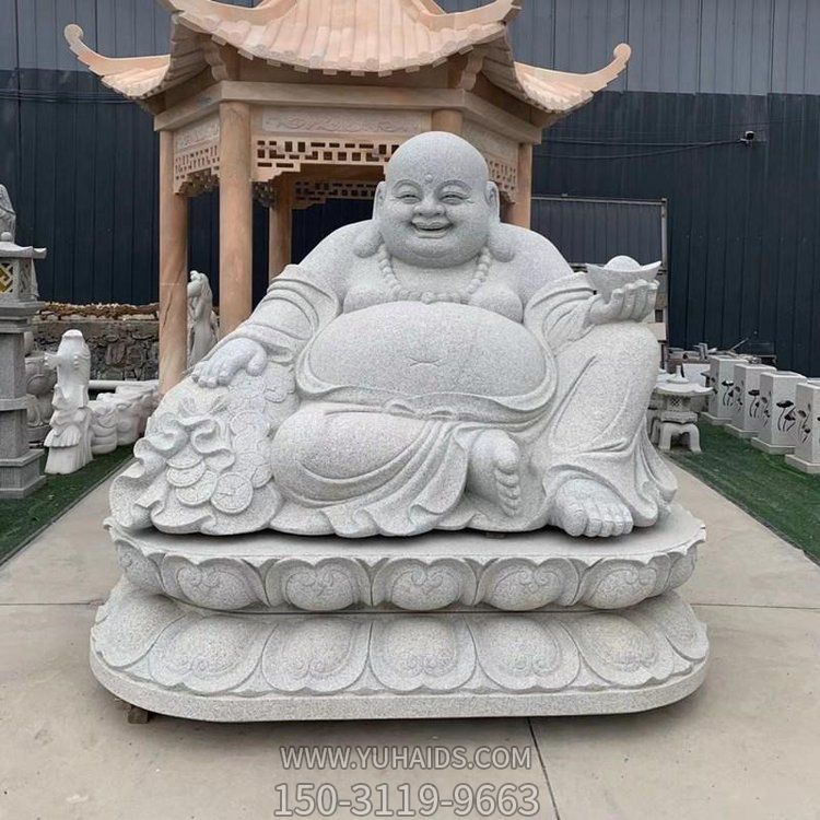 寺庙摆放花岗岩弥勒佛雕塑