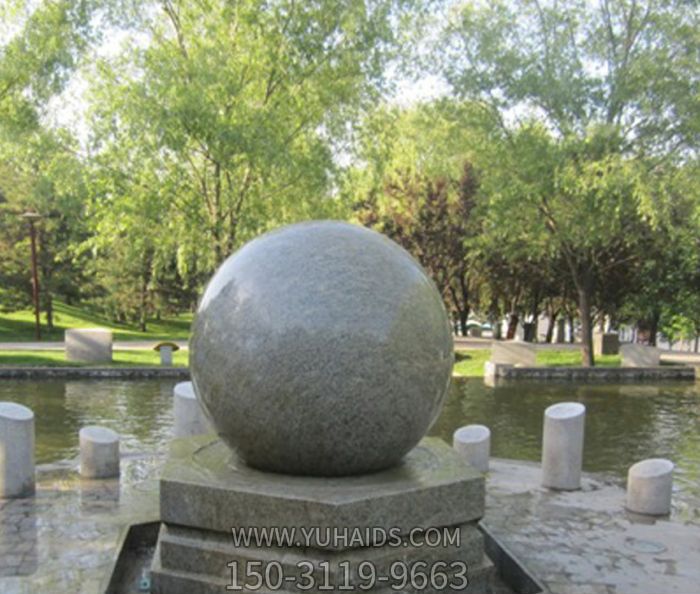 公园景观小型大理石风水球石雕雕塑