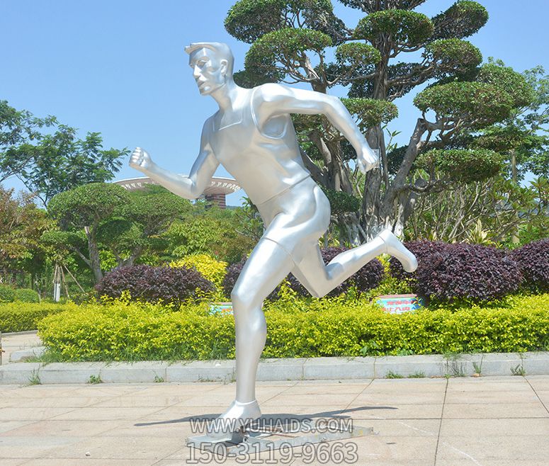 小区学校体育广场玻璃钢抽象跑步运动人物雕塑摆件