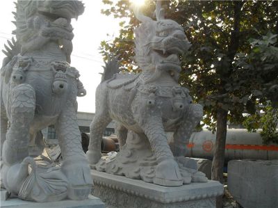 大理石工厂企业麒麟雕塑