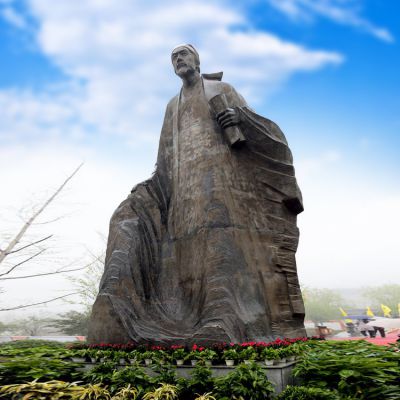 大型景区景点历史名人浮雕杜甫青石雕塑像