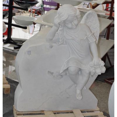 大理石石雕城市街道创意西方小天使雕塑摆件