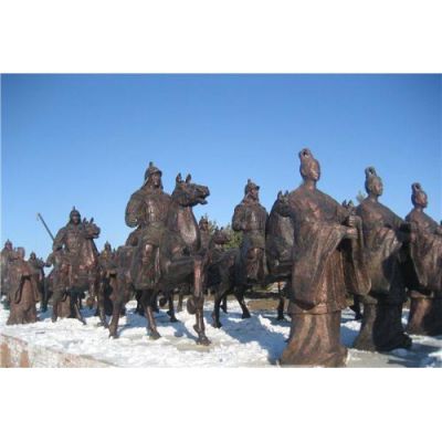 广场景区景点铜雕将军战士景观雕塑