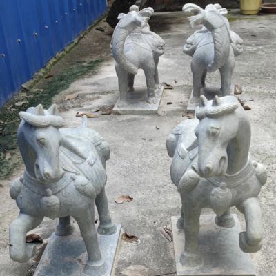 公园大理石砂石石雕动物景观马