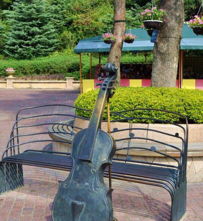 公园创意青铜仿制品琴雕塑