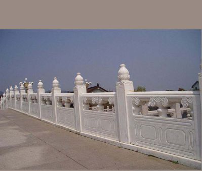 汉白玉户外景区石拱桥扶手栏杆