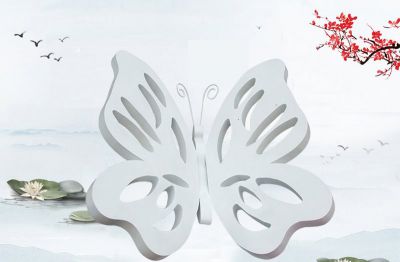不锈钢创意校园蝴蝶雕塑