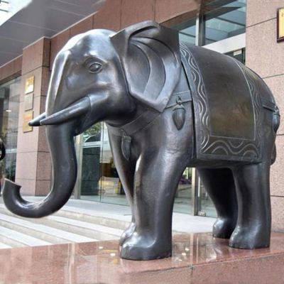 酒店门口大型铜雕大象雕塑