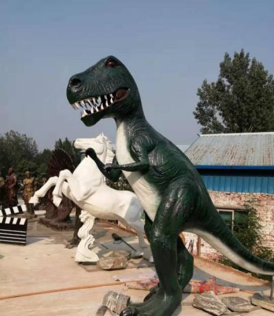 公园大型玻璃钢恐龙雕塑