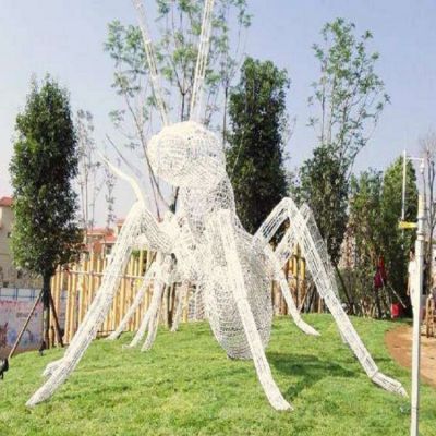 园林广场大型不锈钢镂空抽象蚂蚁景观摆件