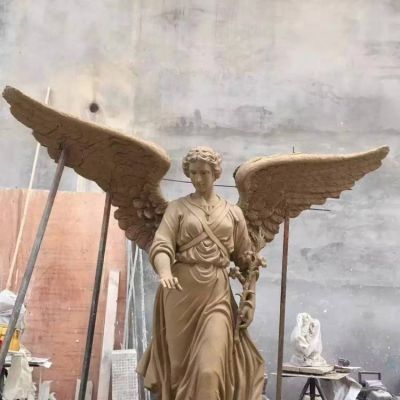玻璃钢欧式雕塑西方人物翅膀天使仿铜雕像