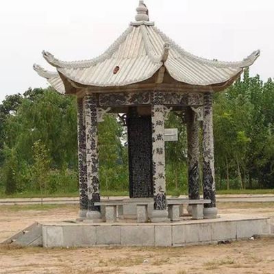 中式户外园林景观凉亭雕塑