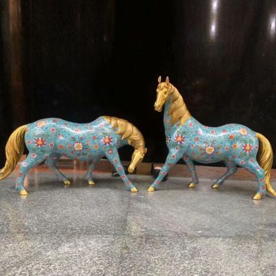 室内玻璃钢创意动物景观马雕塑