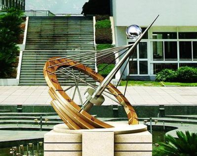 校园抽象不锈钢个性日晷雕塑