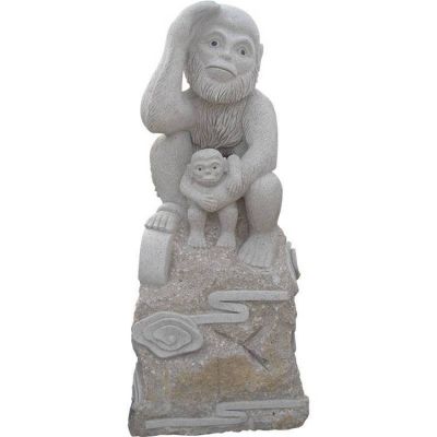 园林大理石石雕十二生肖猴子景观