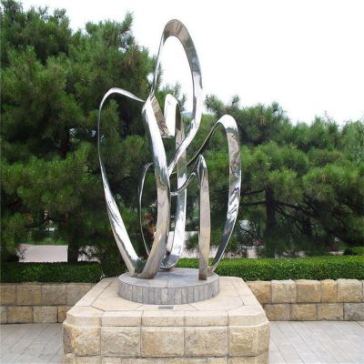不锈钢抽象艺术造型广场金属景观雕塑