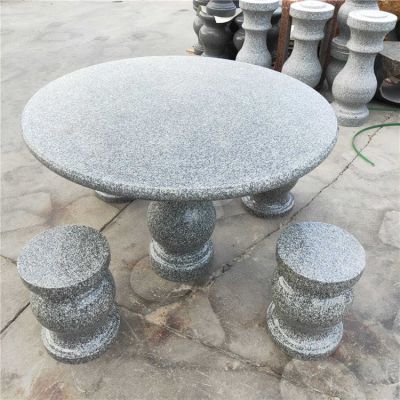 花岗岩石雕圆桌凳