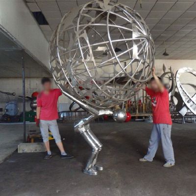 户外广场城市街道大型金属网格镂空球雕塑