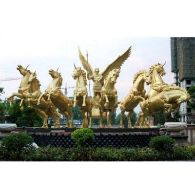 铜雕户外广场大型阿波罗战马雕塑