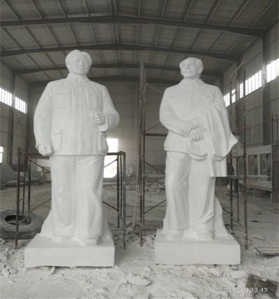 广场大型汉白玉雕刻毛泽东伟人雕像