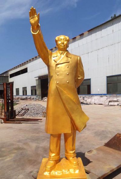 景区纯金打造世界伟大领袖毛主席毛泽东雕塑