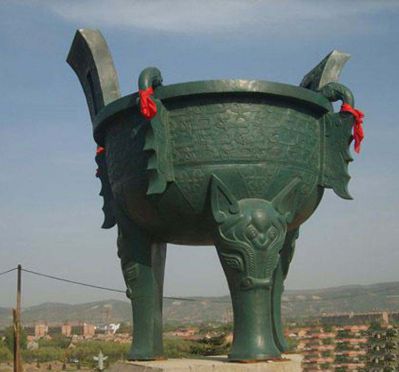 城市大型文物景观青铜器鼎雕塑