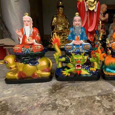 道观摆放太上老君二十四诸天玻璃钢树脂神像雕塑