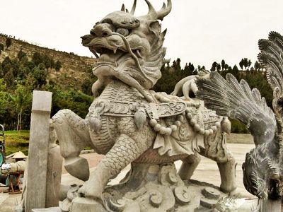 户外广场大型动物景观石雕神兽麒麟雕塑